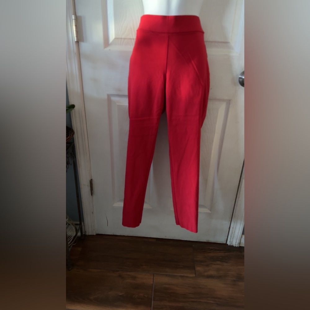 Red stretch skinny pants, size small